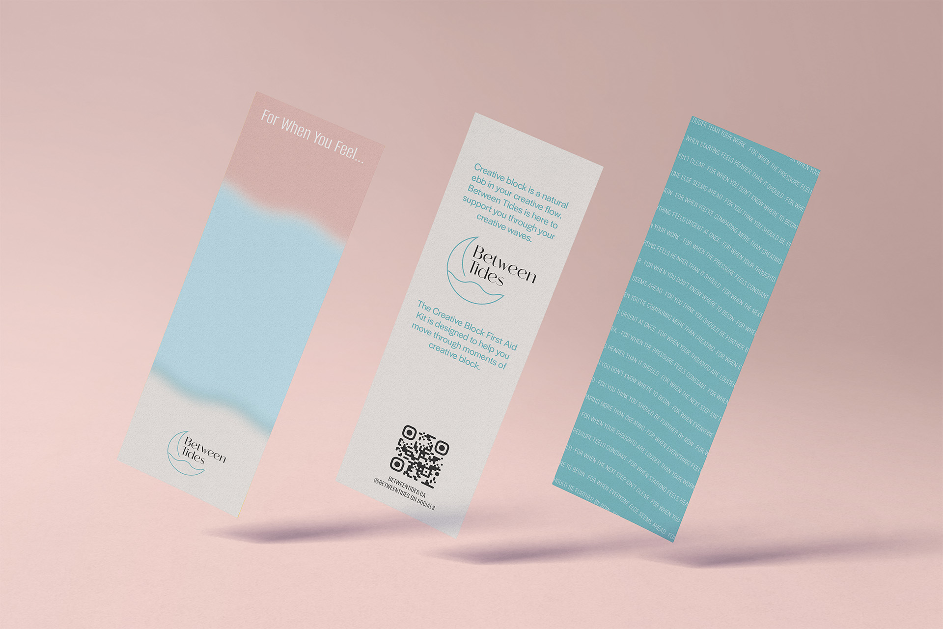 Between Tides printed touchpoints
