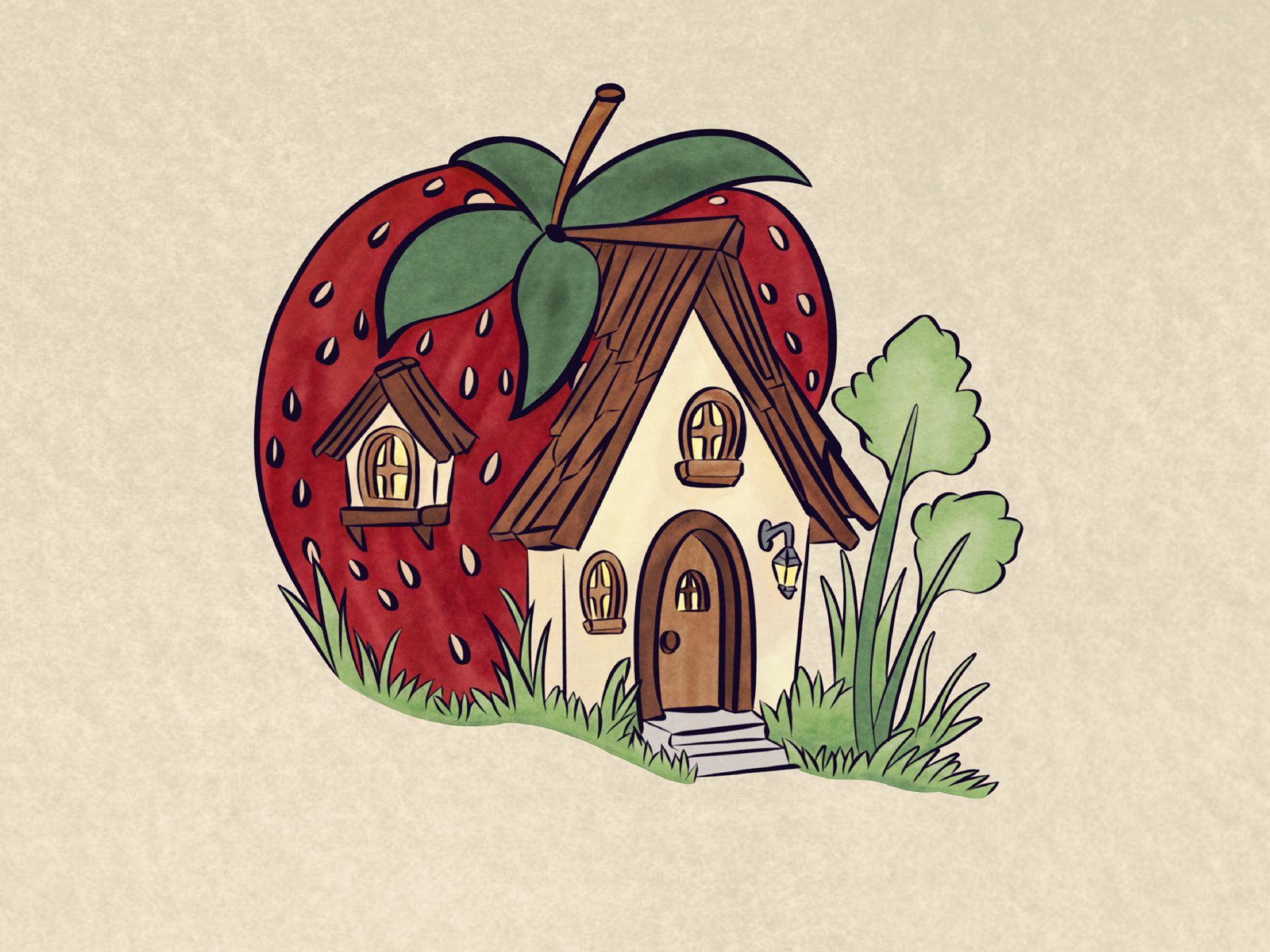 Wildings label illustration detail